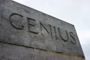 Genius carving in stone